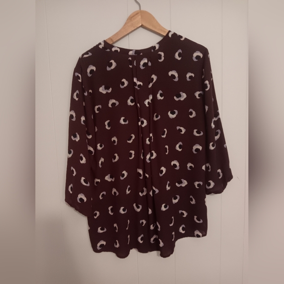 ☮️ 5/$25 LAST CHANCE ☮️ Hawthorne large burgandy 3/4 sleeve blouse - Picture 5 of 6